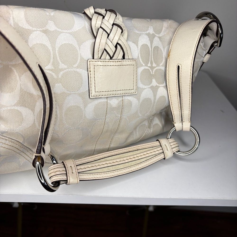 Coach- Off White Braided Purse - Picture 6 of 7